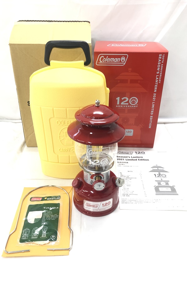 Coleman 120周年記念モデル シーズンズランタン 赤 収納ケース付き 